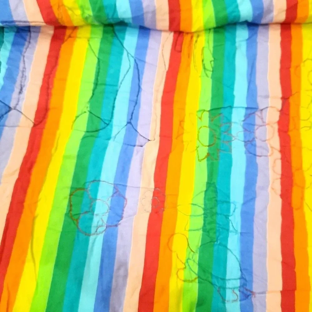 Rainbow Zebra Quilt Baby Blanket comforter toddler kids w pillow bright handmade